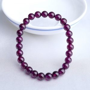 6.5mm紫色石榴石手串
