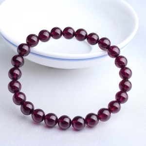 7mm紫色石榴石手串