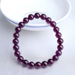 7mm紫色石榴石手串