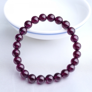 7mm紫色石榴石手串
