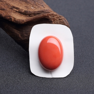 MOMO橘红珊瑚戒面