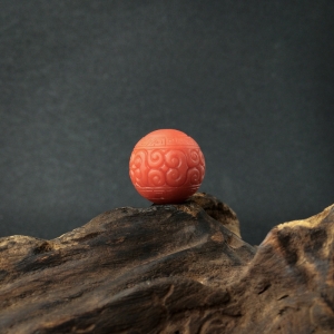 柿子红南红回纹珠