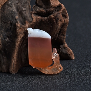 红白料南红悟道成佛吊坠