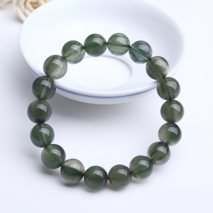 11.5mm绿发晶手串