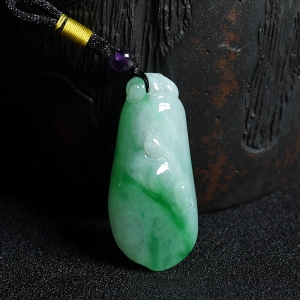 糯种飘翠翡翠福瓜吊坠
