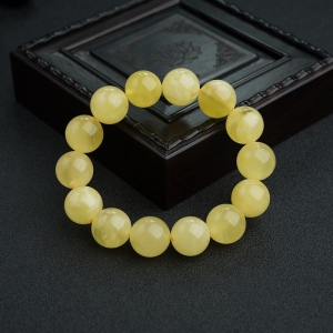 14.5mm柠檬黄金绞蜜手串