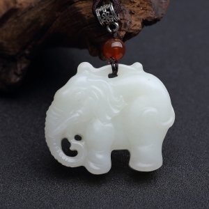 俄料白玉山料吉祥吊坠