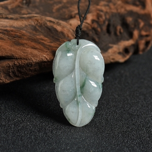 糯种飘花翡翠金枝玉叶吊坠