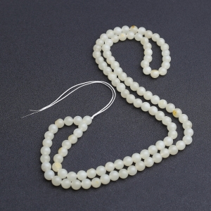 8mm新疆和田青白玉山料长链