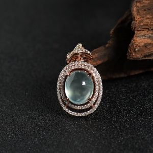 银镶葡萄石吊坠