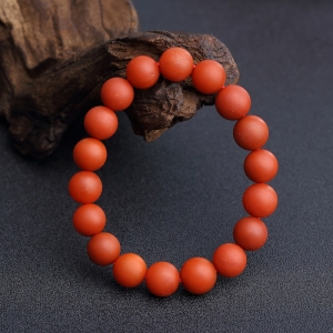 10mm柿子红南红手串