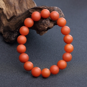 10mm柿子红南红手串