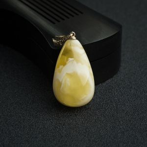 14K金镶白花蜜吊坠