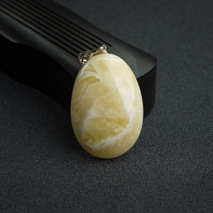 14K金镶白花蜜吊坠