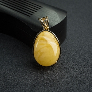 银镶白花蜜吊坠