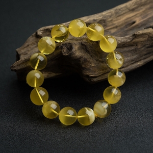 14mm鸡油黄金绞蜜手串