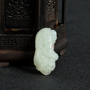 新疆和田白玉籽料白菜吊坠