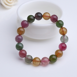 10.5mm彩虹碧玺手串