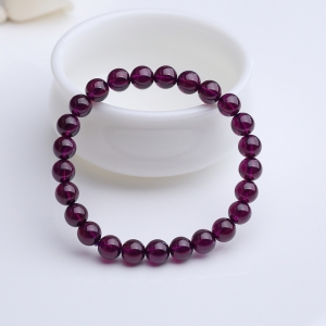 7.5mm紫红石榴石手串