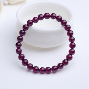 7mm紫红石榴石手串