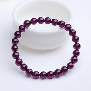 7.5mm紫红石榴石手串