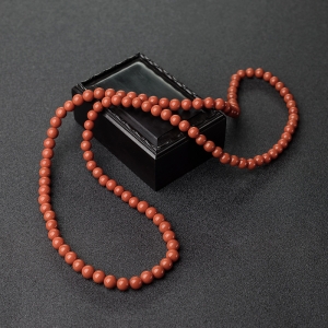 7mm柿子红南红项链