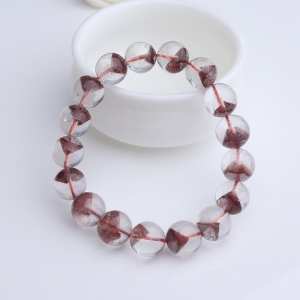 12mm金字塔红幽灵手串