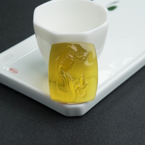 墨西哥蓝珀观音吊坠