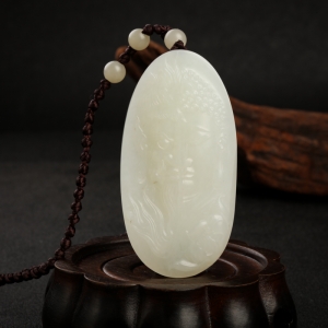 新疆和田白玉籽料一念之间吊坠