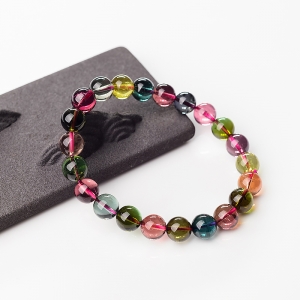 8mm彩虹碧玺手串