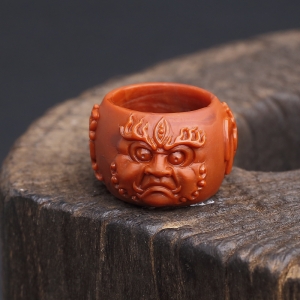 柿子红南红一念之间戒指