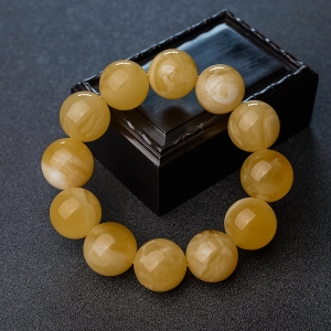 20.5mm白花蜜蜜蜡手串