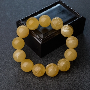 18mm白花蜜蜜蜡手串