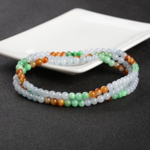 糯冰种福禄寿翡翠项链