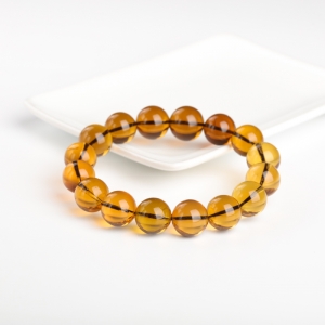 金珀单圈手串