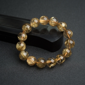 14mm钛金发晶手串