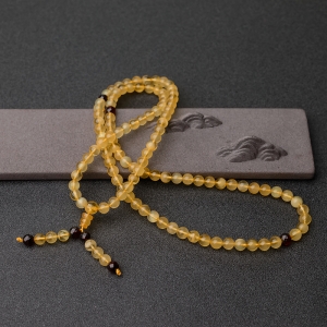 6.5mm鸡油黄金绞蜜108佛珠