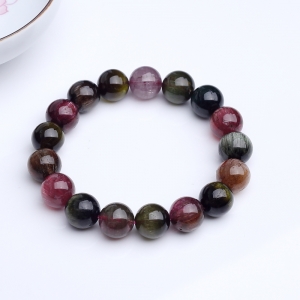 12mm猫眼彩虹碧玺单圈手串