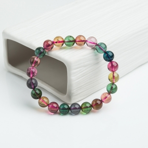 8.5mm彩虹碧玺单圈手串