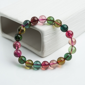 9.5mm彩虹碧玺单圈手串