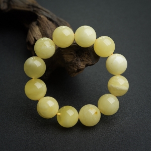 21mm鸡油黄蜜蜡单圈手串