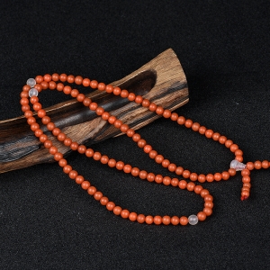 保山柿子红南红珠串