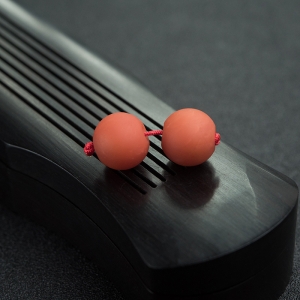 柿子红南红苹果珠（两件）