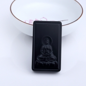 新疆和田墨玉山料大日如来吊坠