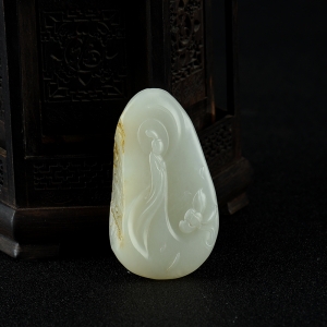 新疆和田白玉籽料天女吊坠