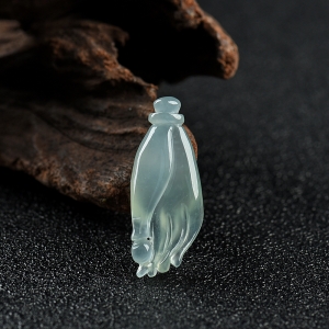 糯冰种翡翠佛手吊坠