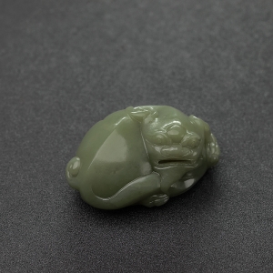 山料和田青玉貔貅手把件