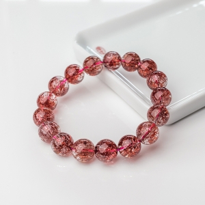 12mm金草莓晶单圈手串