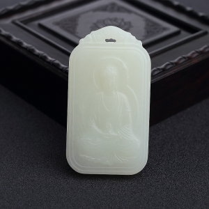 山料和田白玉大日如来吊坠