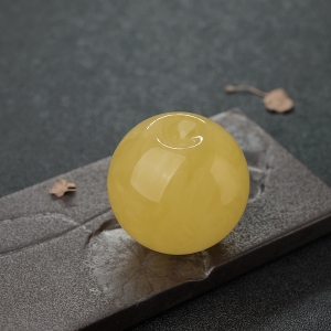 鸡油黄蜜蜡苹果珠